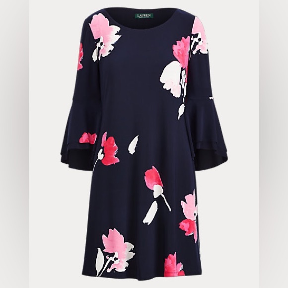 Lauren Ralph Lauren Flutter Sleeve Floral Dress - Picture 6 of 10